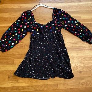RIXO x Target polka dot long sleeve dress size 12